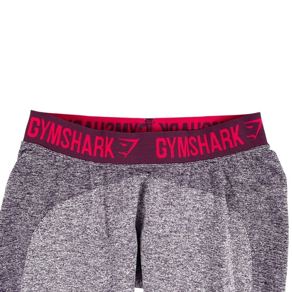 Gymshark Leggings Womens XXS Purple Seamless High Waist Stretch Slim Fit Logo - Picture 2 of 10